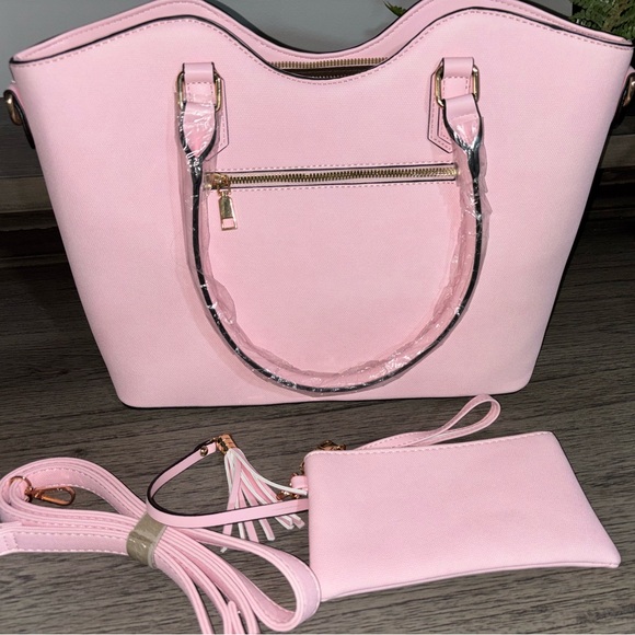 Elegant Pink Women's Handbag Set - Picture 2 of 7